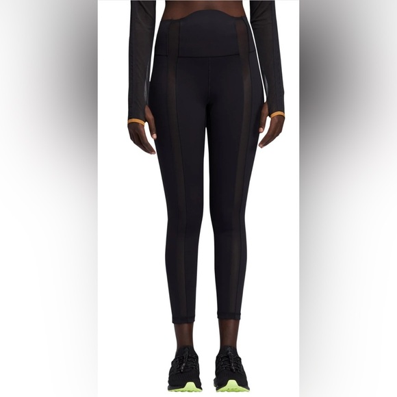 Adidas X Ivy Park Mesh Panel Tights Leggings Size Small Slimming Athletic Gym - Picture 3 of 12